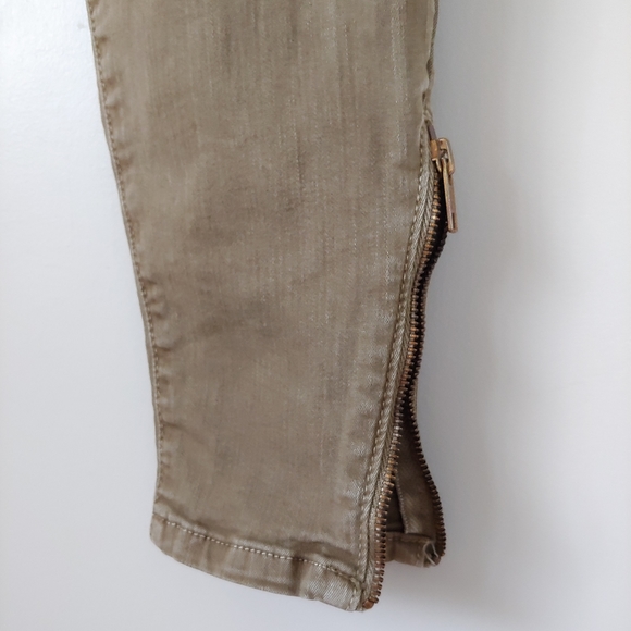 Current/Elliott Skinny Cargo Pants Jeans Olive Green Size 26 - Picture 16 of 16
